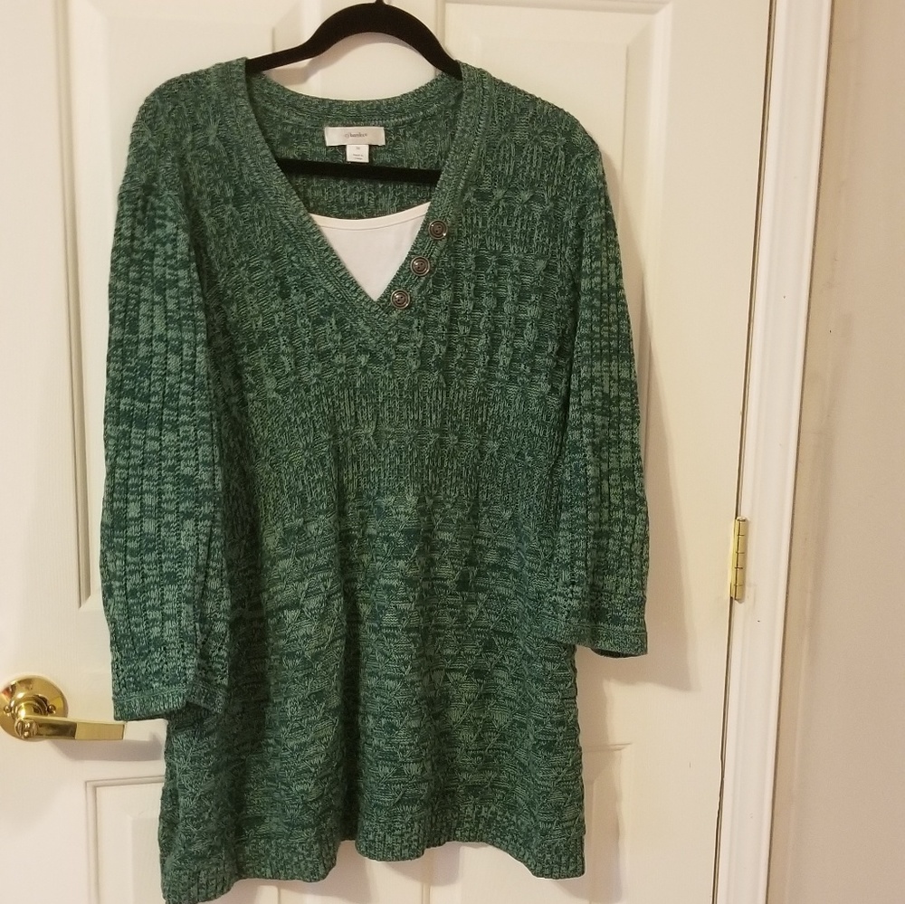 Plus Size turquoise sweater